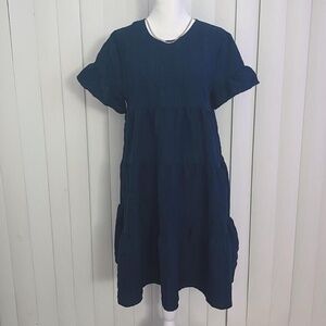 Navy blue flowy dress